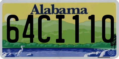 AL license plate 64CI110