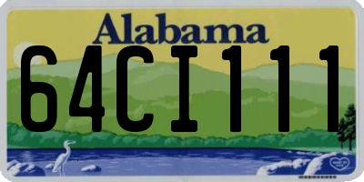 AL license plate 64CI111
