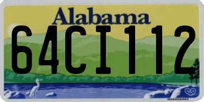 AL license plate 64CI112