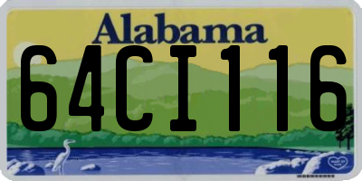AL license plate 64CI116