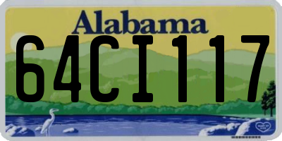 AL license plate 64CI117