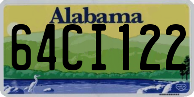 AL license plate 64CI122