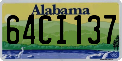 AL license plate 64CI137