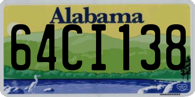 AL license plate 64CI138