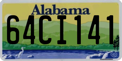AL license plate 64CI141