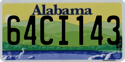 AL license plate 64CI143