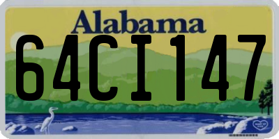 AL license plate 64CI147