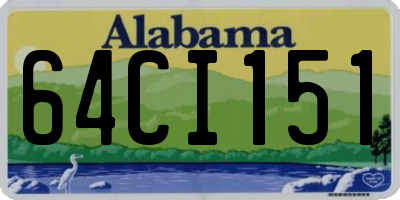 AL license plate 64CI151