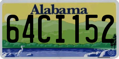 AL license plate 64CI152