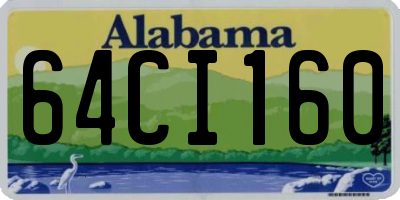 AL license plate 64CI160