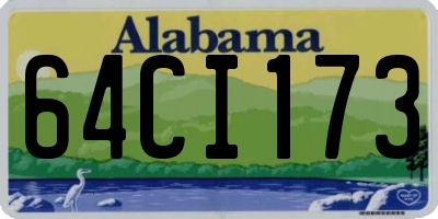 AL license plate 64CI173