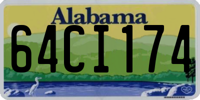 AL license plate 64CI174
