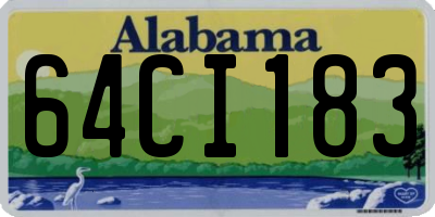 AL license plate 64CI183