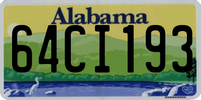 AL license plate 64CI193