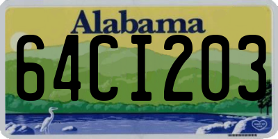 AL license plate 64CI203