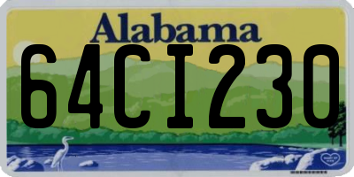 AL license plate 64CI230
