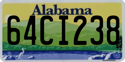 AL license plate 64CI238