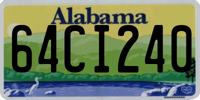 AL license plate 64CI240