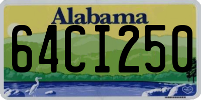 AL license plate 64CI250