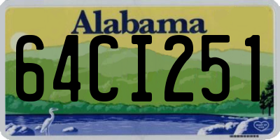 AL license plate 64CI251