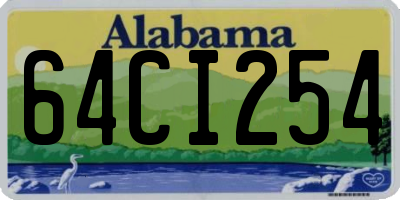 AL license plate 64CI254