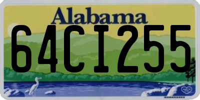 AL license plate 64CI255