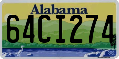 AL license plate 64CI274