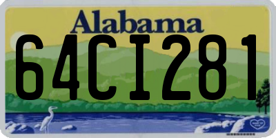 AL license plate 64CI281