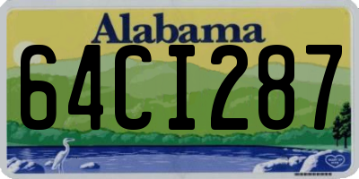 AL license plate 64CI287
