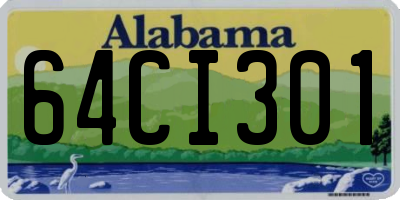 AL license plate 64CI301