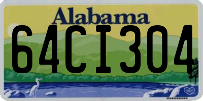 AL license plate 64CI304