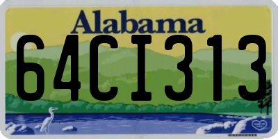 AL license plate 64CI313