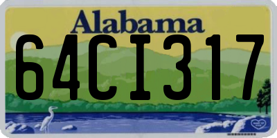 AL license plate 64CI317