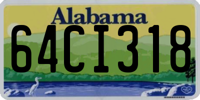 AL license plate 64CI318