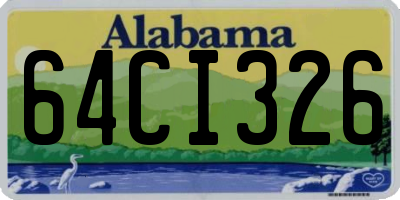 AL license plate 64CI326