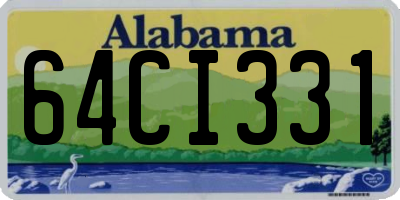 AL license plate 64CI331