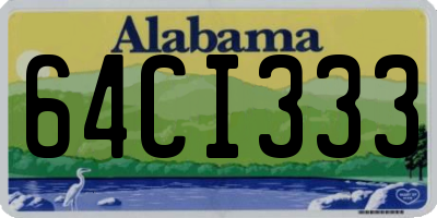 AL license plate 64CI333