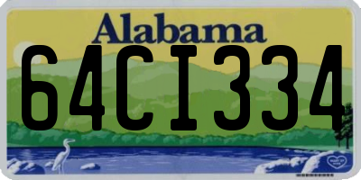 AL license plate 64CI334