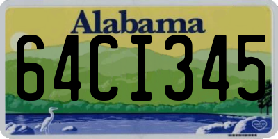 AL license plate 64CI345