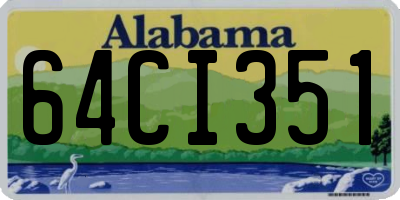 AL license plate 64CI351