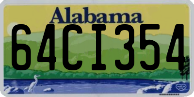 AL license plate 64CI354