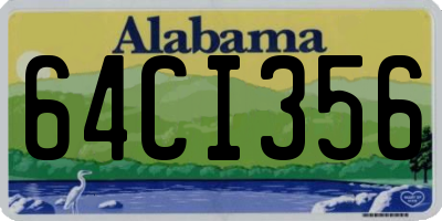 AL license plate 64CI356