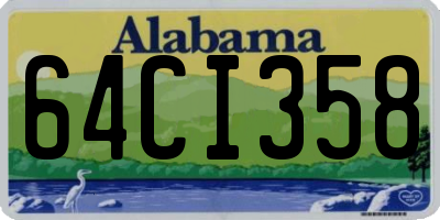 AL license plate 64CI358