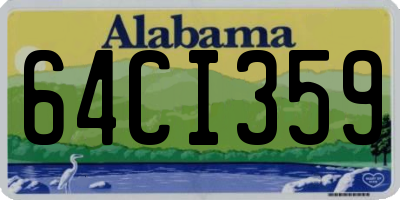 AL license plate 64CI359