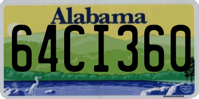 AL license plate 64CI360