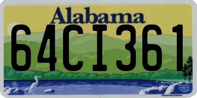 AL license plate 64CI361