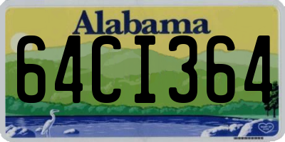 AL license plate 64CI364