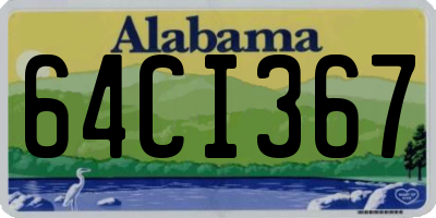 AL license plate 64CI367
