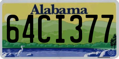 AL license plate 64CI377