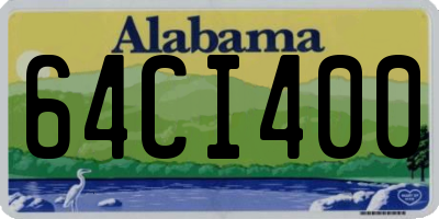 AL license plate 64CI400